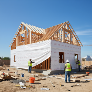 Bâche en plastique blanche haute résistance 4,5 x 150 pieds, barrière contre la vapeur, membrane imperméable pour l'isolation des maisons - Product Image 2