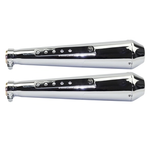 Silencieux d'Échappement de Moto Vintage Noir pour <span class=keywords><strong>Harley</strong></span> Chopper Cruiser <span class=keywords><strong>Scrambler</strong></span> 1-5/8 "1-1/2" 1-7/16" - Product Image 4