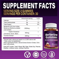 Gummies de berbérine HCL OEM avec cannelle de Ceylan et curcuma pour le soutien immunitaire