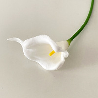 Lys Calla Artificiels Faits Main en PU Multicolores Effet Mouillé et Toucher Réel, Idéaux pour la Saint-Valentin et les Arrangements de Mariage - Vente Flash