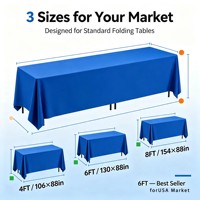 Housse de table extensible personnalisée en polyester et spandex, imprimée intégralement, pour tables de 4, 6 et 8 pieds, idéale pour les événements et expositions pliantes.