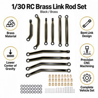 Pièces de voiture RC, ensemble de biellettes de châssis en laiton robustes, liens de suspension à haute clarté pour accessoires de Rock Crawler 1/30 SCX30