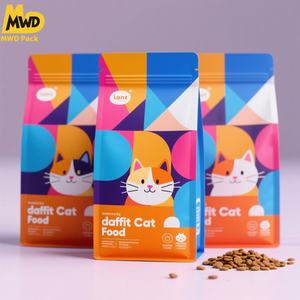 मियोवाडी पानी-प्रूफ टिकाऊ फ्लैट बॉटम नमी-प्रूफ स्क्वायर ग्राउंड जिपटॉप कैट फूड बैग - Product Image 4