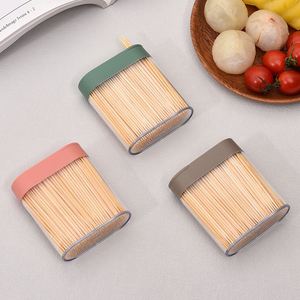 Palillos de Dientes Desechables Ecológicos de Bambú con Doble Extremo en Estuche Portátil para Uso en Restaurantes y Hoteles - Product Image 2