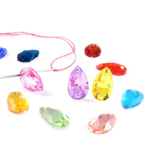 Strass Oleeya en gros, forme goutte d'eau, cristaux colorés à coudre, pierres à coudre pour vêtements - Product Image 2