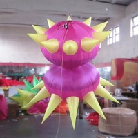 Discothèque Décoration Couleur suspendu Gonflable LED Star Festival Suspendu Gonflable Éclairage Étoile Ballon pour Scène