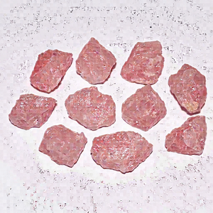 Rozrin <b>Crystals</b> Rose Quartz Polished Carved Engraved Irregular Stones with Love Theme for Semi-Precious Stone Crafts - Product Image 1