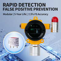 RTTPP Smart Gas Sensor Monitor de alarma Lel Lpg Combustible Oxígeno Tóxico Smart Gas Voc Ch4 Co Cl2 H2S Detector de gas fijo