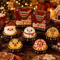 Jouet anti-stress festif, Père Noël et rennes en TPR scintillant, boîte mystère surprise de Noël