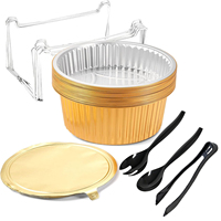 Ensemble de 8 chauffe-plats jetables en or de luxe