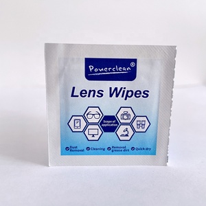 Lingettes désinfectantes pour écran de lunettes jetables <span class=keywords><strong>POWERCLEAN</strong></span>, emballées individuellement, logo en feuille d'argent - Product Image 5