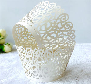 Décoration DIY Dentelle Décor Anniversaire Mariage Fête Décoration Baby Shower Gâteau fait main Découpé au Laser Cupcake Wrappers - Product Image 5