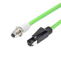 Connecteurs électriques automobiles circulaires M8 4 broches Code D Femelle vers RJ45 Câble double extrémité CAT5e CAT6 Connecteur pour réseau