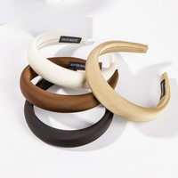 Headband Retro Prancis, Bahan Satin Berkualitas Tinggi, Elegan, Warna Solid, untuk Wanita, Aksesoris Rambut untuk Makeup