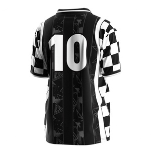 Camiseta de Fútbol Blanca y Negra, Transpirable, de Secado Rápido, Ajuste Atlético, Uniforme de Fútbol que Absorbe el Sudor para Partidos - Product Image 3