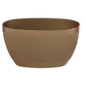 Maceta de plástico ligera y duradera decorativa mediana F209M, forma ovalada plisada para bodas y exposiciones de jardín - Product Image 1