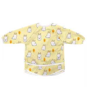 Tabliers d'alimentation réutilisables pour bébé Bavoir pour bébé à manches longues avec poche Bavoirs pour bébé à couverture complète avec poche Bavoirs imperméables à manches longues - Product Image 6