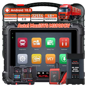 Outil de diagnostic de véhicule Autel MaxiSYS MS909CV 24V pour camions lourds, scanner OBD2, testeur de batterie de voiture <span class=keywords><strong>diesel</strong></span>, outils de diagnostic complet du système - Product Image 1