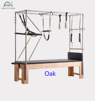 Máquinas de Pilates de Lujo, Mesa de Trapecio Cadillac de Madera de Roble Macizo para Gimnasio Privado en Casa, Equipo de Fitness de Alta Gama para Moldear el Cuerpo