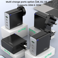 Chargeur GaN TKT 100W QC3.0 OEM ODM avec protection universelle, triple charge rapide Type-C USB-A pour téléphone, ordinateur portable, écouteurs, appareil photo