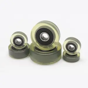 high quality 5x16x5 mm PU Coated Flat type Pulley 685-2RS 16mm Diameter Polyurethane Cover plastic Wheel