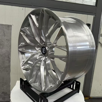 Ruedas Forjadas Personalizadas Yufei de 22 Pulgadas, Diseño en Y, Cóncavas Profundas, Plateadas Cepilladas, 5x112 para Bentayga, Monobloque de Aluminio 6061-T6 Forjado