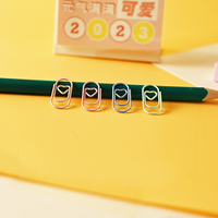 Clips en forme de cœur de couleur aléatoire, papeterie colorée pour documents et notes, clips mignons pour bullet journal, bureau et école