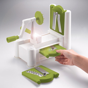 Coupe-légumes manuel ergonomique en acier inoxydable pour petites commandes directes – Idéal pour légumes bouclés et spaghetti - Product Image 6