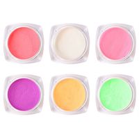 12 boîtes de Neon Glow in Dark Nail Powder Noctilucous Eyeshadow Pigment DIY Luminous Chrome Dust for Nails Mirror Powder