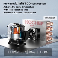 Congélateur coffre commercial en acier inoxydable à température unique, sans givre, avec taille personnalisable et contrôle numérique de la température