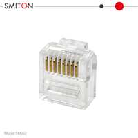 Konektor Plug Mini Pendek Cat5 Cat6 Rj45 8p8c 8pin untuk Kabel Jaringan Pipih