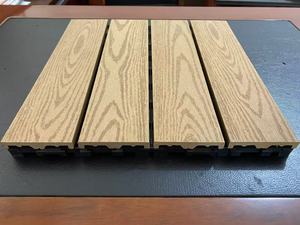 Hạt gỗ WPC <span class=keywords><strong>decking</strong></span> sàn ngoài trời cho ngoài trời Tùy Chỉnh Interlock không thấm nước chống cháy rãnh thân thiện với môi DIY Patio - Product Image 4