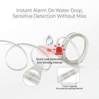 Câble de détection de fuite d'eau intelligent ultra-mince 0,2 mm en PET conducteur, système d'alarme TCP pour salle serveur Tuya Smart