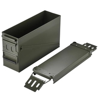 Boîte à balles de sécurité verte en métal vente en gros boîte de munitions de stockage portable avec joint métallique antidéflagrant et de compression