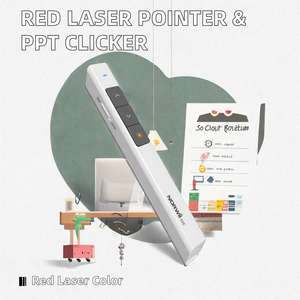 Norwii con trỏ <span class=keywords><strong>laser</strong></span> màu đỏ trình bày Clicker thuyết trình không dây từ xa AAA pin 100M điều khiển khoảng cách giao diện USB cho - Product Image 2