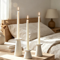 Ensemble de 3 chandeliers en bois, style campagnard, décoration de table, chandelier rétro, blanc