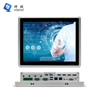 Panel PC Industrial sin Ventilador de 12.1 Pulgadas, Intel Core Ultra 5 125H, Pantalla Táctil Capacitiva 1024x768, Computadora Integrada con IA, 2 LAN, 6 COM