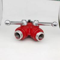 Katup Bola Paduan Aluminium 2 Arah Pembagi Selang Pemadam Kebakaran Pembagi Air dengan Kopling NH