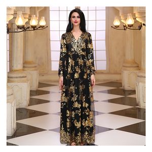 SIPO-vestido musulmán para mujer, ropa de moda de Ramadán, Abaya, musulmán, con encaje, Djellaba, Bertekstur - Product Image 1