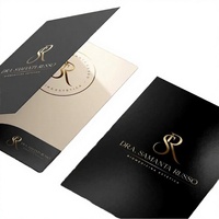 Dossiers A4 personnalisés avec logo imprimé, finition estampée à chaud, pour hôtel, restaurant, spa, club, stockage de documents