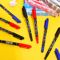 Marqueur permanent à double pointe personnalisé X1024-1, pointe fine à base d'huile, pointes de stylo à pointe fine de 0,5 mm avec logo personnalisé