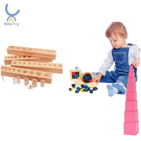 Perlengkapan Taman Kanak-Kanak Bahan Montessori Set Alat Belajar Multi-Piece Bahan Pembelajaran Sensorial Matematika Bahasa Mainan Edukasi