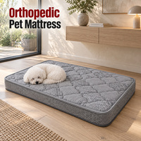 Matelas orthopédique pour chien avec option noyau en fibre de coco, housse matelassée amovible et tissus personnalisés pour commandes sur mesure
