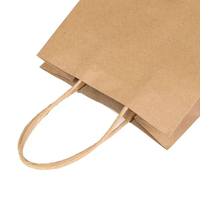 Sacs en papier kraft brun biodégradables et recyclables personnalisés en gros, à fond carré, pour l'emballage alimentaire et le shopping, avec cordon de serrage
