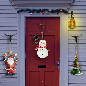 Décorations de Noël d'extérieur : Panneaux de jardin Père Noël, Bonhomme de neige et Sapin de Noël en PP pour la porte d'entrée, la pelouse et le jardin - Product Image 6