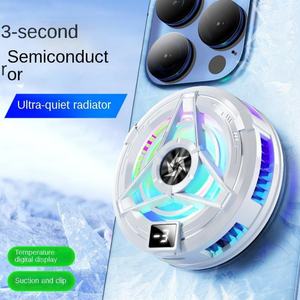 Ventilateur de refroidissement mobile pour téléphone, radiateur magnétique à semi-conducteurs, charge sans fil, radiateur de téléphone portable pour écran numérique - Product Image 3