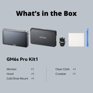 Moniteur de caméra Godox GM6S Pro 4K 5,5 pouces 10W ultra lumineux pour DSLR, écran tactile IPS FHD 1920x1080, vidéo 4K HDMI - Product Image 6