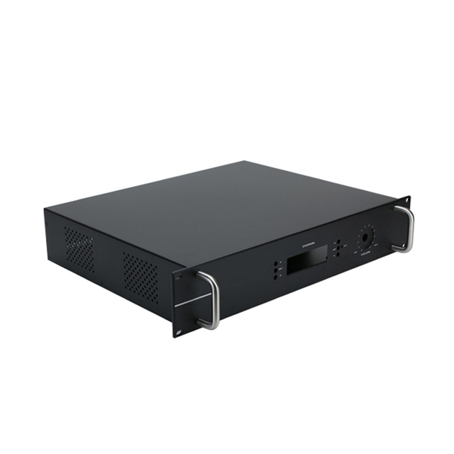SGCC Sheet Metal Black Powder Coating Enclosure 19 Inch Rack 2U Server Case Audio Power Amplifier Small Chassis