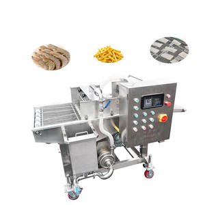 Machine automatique de panure de galette de viande <span class=keywords><strong>pour</strong></span> le revêtement de produits alimentaires de casse-croûte <span class=keywords><strong>pour</strong></span> les <span class=keywords><strong>ingrédients</strong></span> à base de grain <span class=keywords><strong>pour</strong></span> le <span class=keywords><strong>hamburger</strong></span> de poisson - Product Image 1