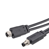 Câble de faisceau de câbles industriel S/FTP SF/UTP Cat6a M12 X Code avec gaine PVC -40~+85 IP67 PBT pour ordinateur, électronique, automobile, maison